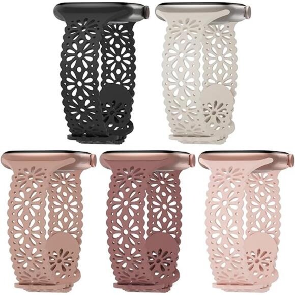 NEW Set of 5 Lace Stylish Apple Watch Bands - Picture 5 of 5